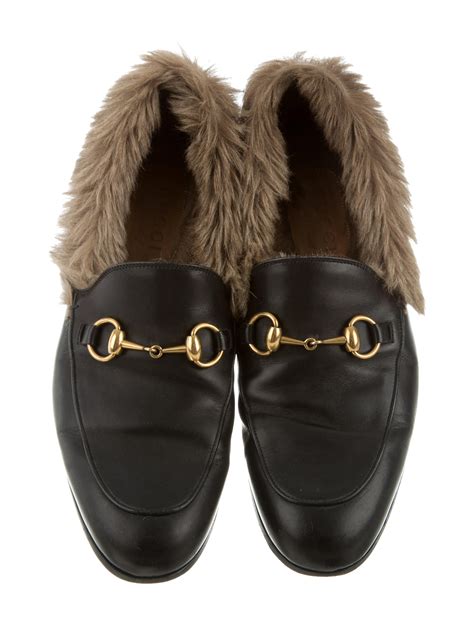 gucci furr loafer|Gucci fur lined loafer.